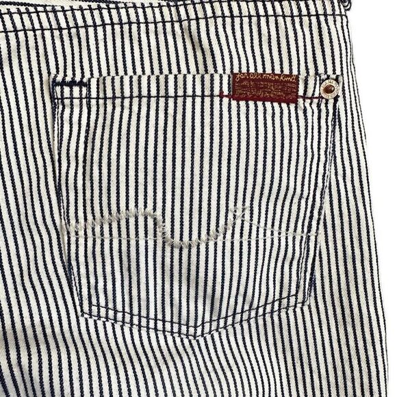 7 For All Mankind Engineer Stripe Capris - Picture 4 of 7